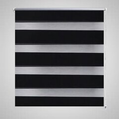 Rullo žalūzijas Zebra, 50 x 100 cm, melnas цена и информация | Рулонные шторы | 220.lv