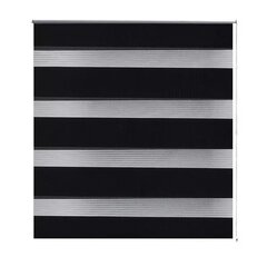 Rullo žalūzijas Zebra, 120 x 230 cm, melnas цена и информация | Рулонные шторы | 220.lv