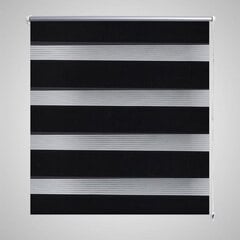 Rullo žalūzijas Zebra, 120 x 230 cm, melnas цена и информация | Рулонные шторы | 220.lv