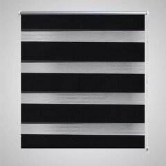 Rullo žalūzijas Zebra, 40 x 100 cm, melnas цена и информация | Рулонные шторы | 220.lv