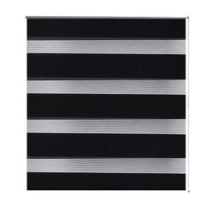 Rullo žalūzijas Zebra, 60 x 120 cm, melnas цена и информация | Рулонные шторы | 220.lv