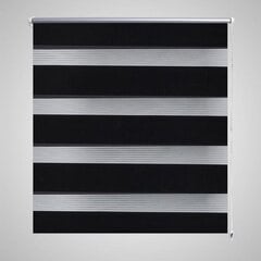 Rullo žalūzijas Zebra, 60 x 120 cm, melnas цена и информация | Рулонные шторы | 220.lv