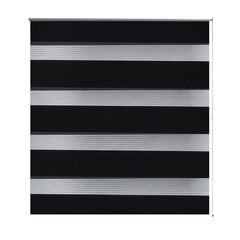 Rullo žalūzijas Zebra, 70 x 120 cm, melnas цена и информация | Рулонные шторы | 220.lv