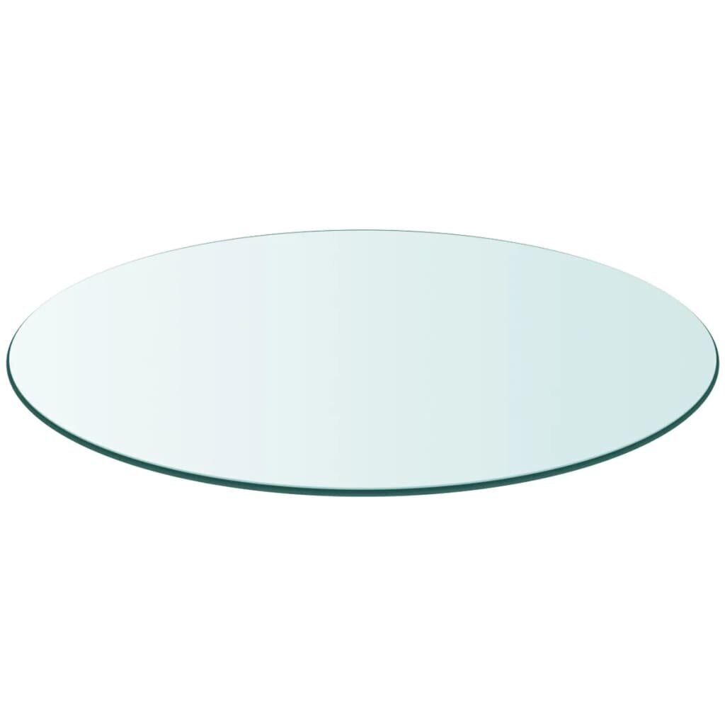 Galdiņš, rūdīta stikla, apaļš, 600 mm cena un informācija | Virsmas galdiem | 220.lv