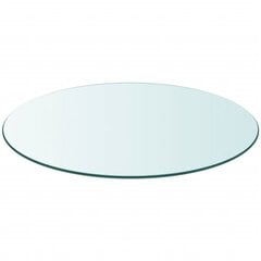 Galdiņš, rūdīta stikla, apaļš, 800 mm cena un informācija | Virsmas galdiem | 220.lv