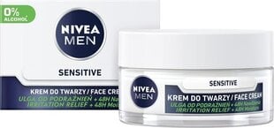 Мужской крем для лица Nivea Men Sensitive, 50 мл цена и информация | Наносите на чистую кожу лица. Подержите около 10-15 минут и смойте водой. | 220.lv