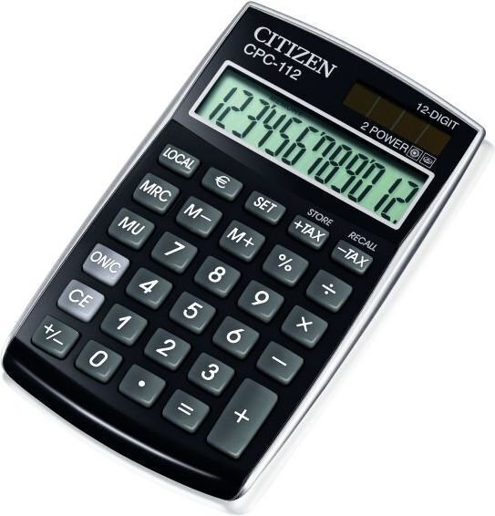 Kalkulators Citizen, CPC112BKWB cena un informācija | Kancelejas preces | 220.lv