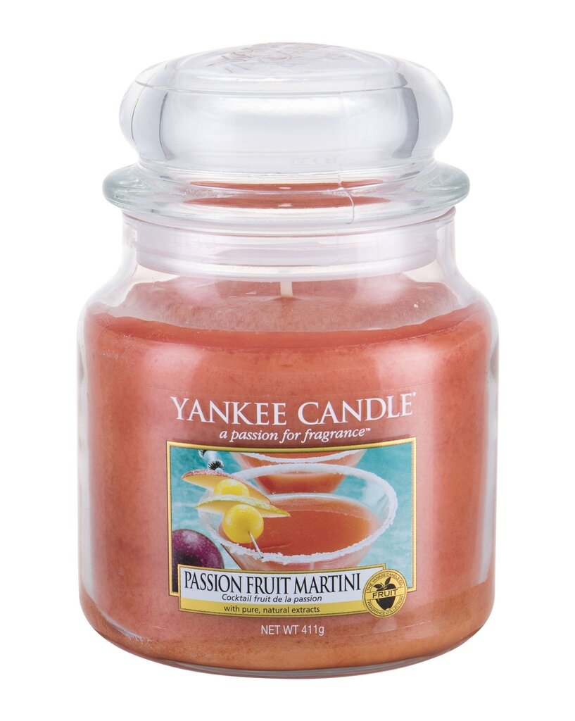 Aromātiska svece Yankee Candle Passion Fruit Martini 411 g cena un informācija | Sveces un svečturi | 220.lv