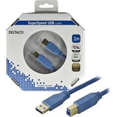 Deltaco USB3-120-K, USB 3.0, 2m cena un informācija | Kabeļi un vadi | 220.lv