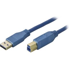 Deltaco USB3-120-K, USB-A/USB-B, 2m cena un informācija | Kabeļi un vadi | 220.lv