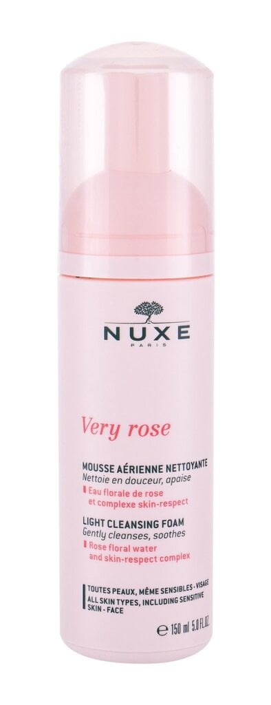 Attīrošas sejas putas Nuxe Very Rose 150 ml cena un informācija | Sejas ādas kopšana | 220.lv