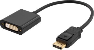 Deltaco DP-DVI14, DisplayPort, DVI-I, 0.17m cena un informācija | Kabeļi un vadi | 220.lv