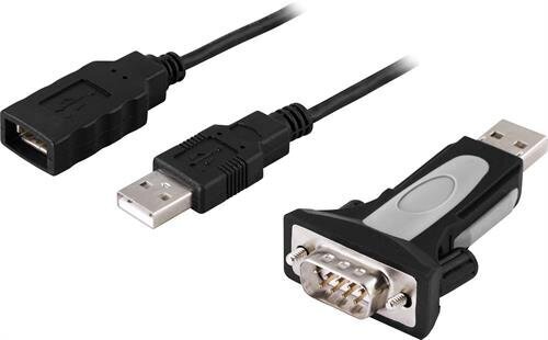 Deltaco UC-232C9, DB-9, USB 2.0, 1m цена и информация | Kabeļi un vadi | 220.lv