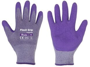 Перчатки защитные FLASH GRIP LAVENDER латекс Bradas (размер 7) цена и информация | Рабочие перчатки | 220.lv
