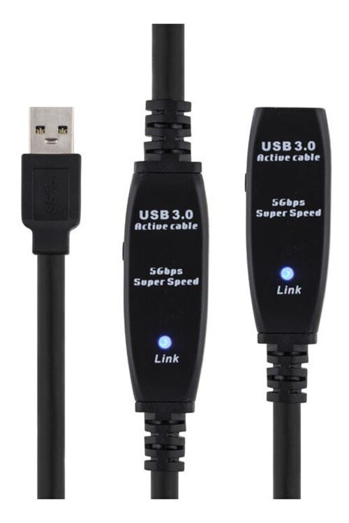 Deltaco USB3-1006, USB-A, 10m цена и информация | Kabeļi un vadi | 220.lv