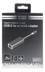 Deltaco USBC-GIGA5, USB-C/RJ45, 0.06 м цена и информация | Адаптеры и USB разветвители | 220.lv