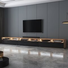 TV galdiņš Selsey Rednaw 300 LED, brūns/melns cena un informācija | TV galdiņi | 220.lv