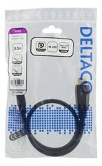 Deltaco DP-1005D, DisplayPort, 0.5м цена и информация | Кабели и провода | 220.lv