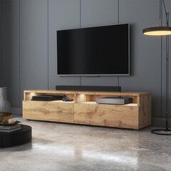 ТВ столик Selsey Rednaw 140 LED, коричневый цена и информация | Тумбы под телевизор | 220.lv