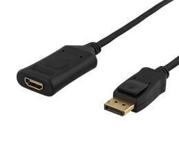 Deltaco DP-HDMI36-K, DP/HDMI, 1 m цена и информация | Кабели и провода | 220.lv