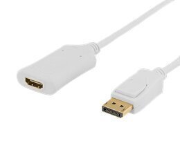 Deltaco DP-HDMI37-K, DisplayPort, HDMI, 1м цена и информация | Кабели и провода | 220.lv