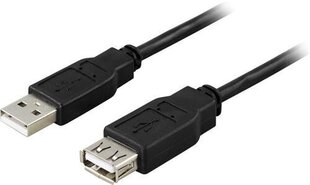 Deltaco USB2-15S, USB-A, 1 m cena un informācija | Kabeļi un vadi | 220.lv