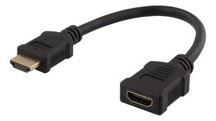 Deltaco HDMI-21F, HDMI, 0.2 m cena un informācija | Adapteri un USB centrmezgli | 220.lv