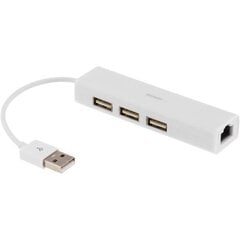 Deltaco USB2-LAN3, USB-A цена и информация | Адаптеры и USB разветвители | 220.lv