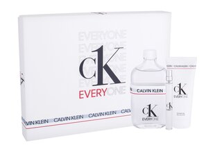 Komplekts Calvin Klein Everyone: tualetes ūdens EDT sievietēm/vīriešiem 200 ml + 10 ml + dušas želeja 100 ml cena un informācija | Sieviešu smaržas | 220.lv