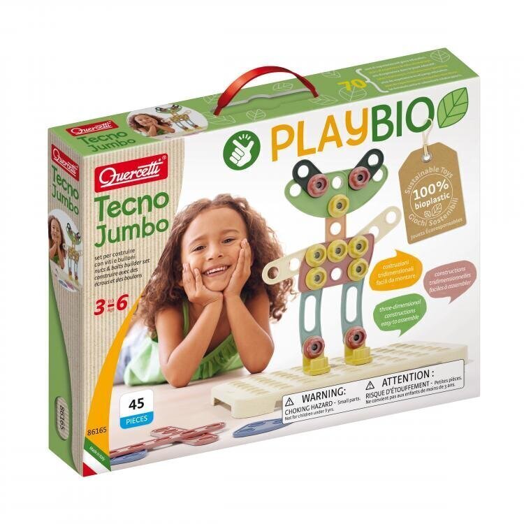 Konstruktors Quercetti Play Bio Tecno Jumbo 86165, 45 d. cena un informācija | Konstruktori | 220.lv