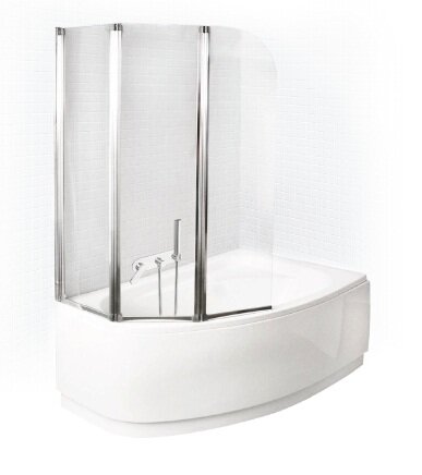 Vanna Besco Cornea + mobilā stikla siena cena un informācija | Vannas | 220.lv