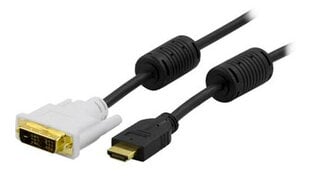 Deltaco HDMI-112, HDMI/DVI, 2 m cena un informācija | Kabeļi un vadi | 220.lv
