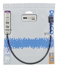 Deltaco HDMI-1005D, HDMI, 0.5 m cena un informācija | Kabeļi un vadi | 220.lv