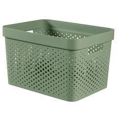 Коробка Infinity Recycled 17L 36x27x22см, зеленая цена и информация | Ящики для вещей | 220.lv