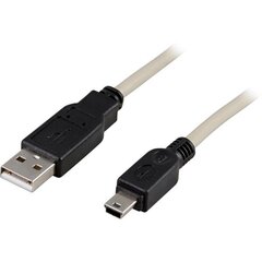 Deltaco USB-24, USB-A/USB Mini-B, 1 m cena un informācija | Kabeļi un vadi | 220.lv