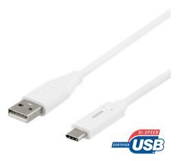 Deltaco USBC-1009M, USB-C, USB-A, 1м цена и информация | Кабели и провода | 220.lv