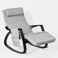 Šūpuļkrēsls SoBuy FST20-HG, pelēks/tumši brūns cena un informācija | Atpūtas krēsli | 220.lv