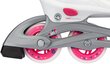 Regulējama izmēra skrituļslidas Nijdam White Wedge, baltas/rozā cena un informācija | Skrituļslidas | 220.lv