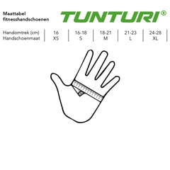 Тренировочные перчатки Tunturi Fit Easy, черные/белые цена и информация | Спортивные перчатки | 220.lv