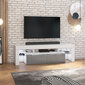 TV galdiņš Selsey Vergon LED, balts/pelēks cena un informācija | TV galdiņi | 220.lv