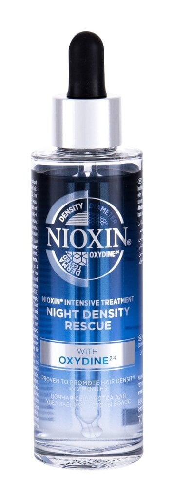 Biezinošs matu serums vīriešiem Nioxin Night Density Rescue, 70 ml цена и информация | Matu uzlabošanai | 220.lv