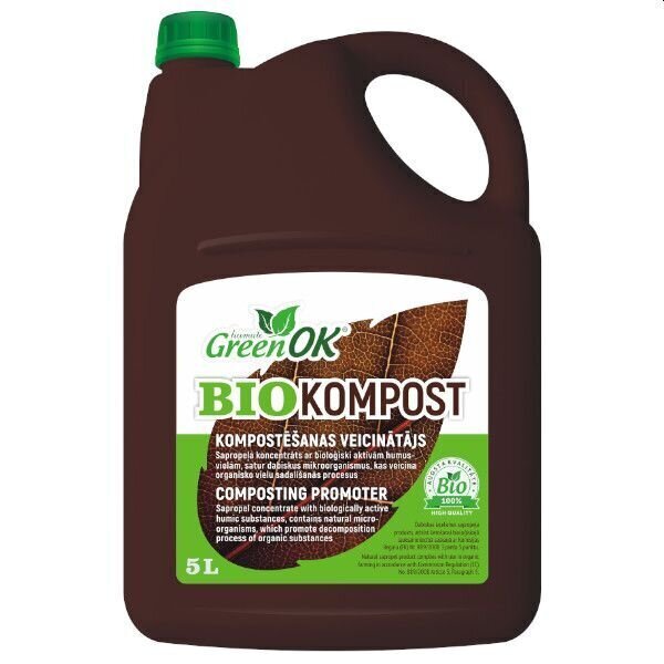 GreenOK BIO KOMPOST kompostēšanas veicinātājs 5L цена и информация | Šķidrie mēslošanas līdzekļi | 220.lv