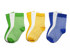Детские носки из органического хлопка, сертифицированный GOTS (3 пары в упаковке) цена и информация | Колготки, носочки для новорожденных | 220.lv