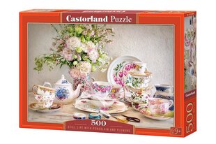 Puzle Castorland Porcelāns un ziedi, 500 det. cena un informācija | Puzles, 3D puzles | 220.lv
