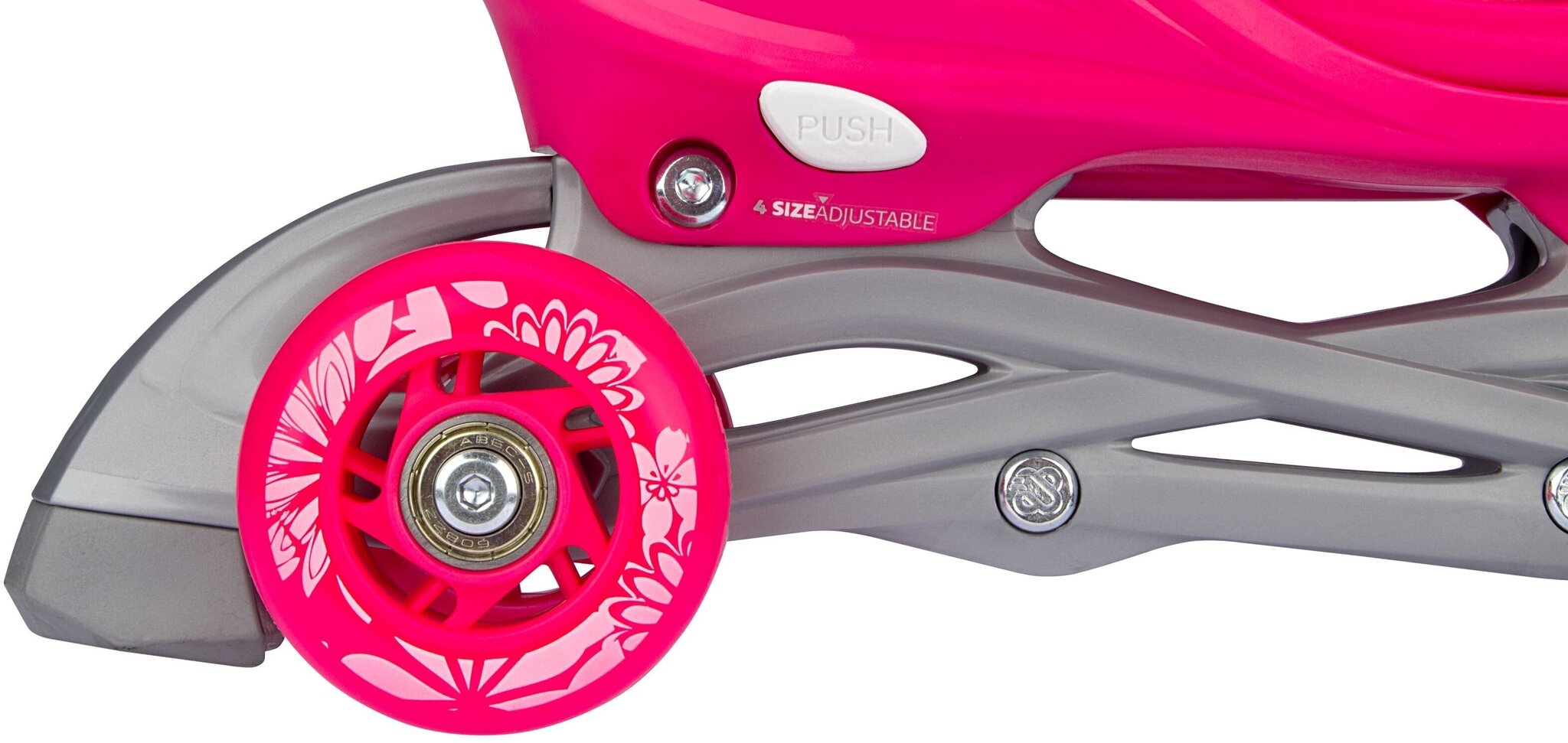Regulējama izmēra skrituļslidas Nijdam 3in1 Floral Switch, rozā cena un informācija | Skrituļslidas | 220.lv