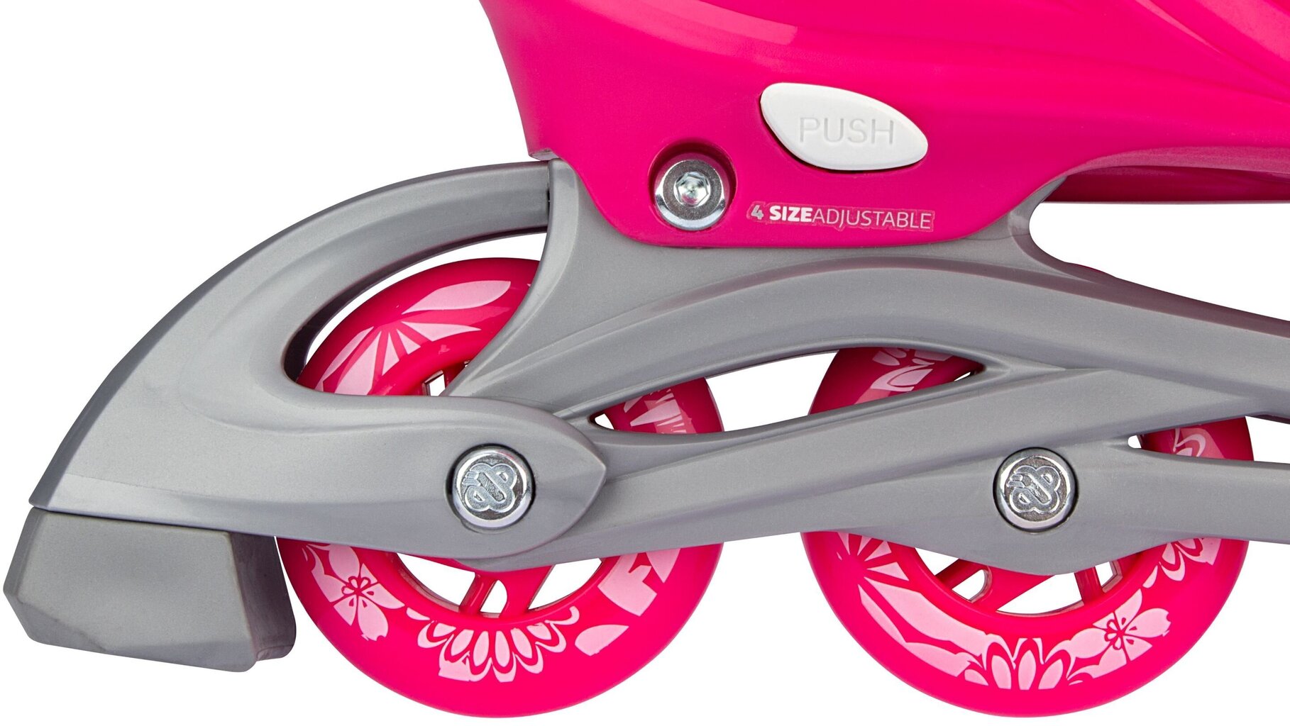 Regulējama izmēra skrituļslidas Nijdam 3in1 Floral Switch, rozā cena un informācija | Skrituļslidas | 220.lv