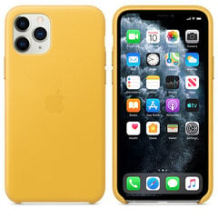 Apple Leather Case, piemērots iPhone 11 Pro, dzeltens cena un informācija | Telefonu vāciņi, maciņi | 220.lv