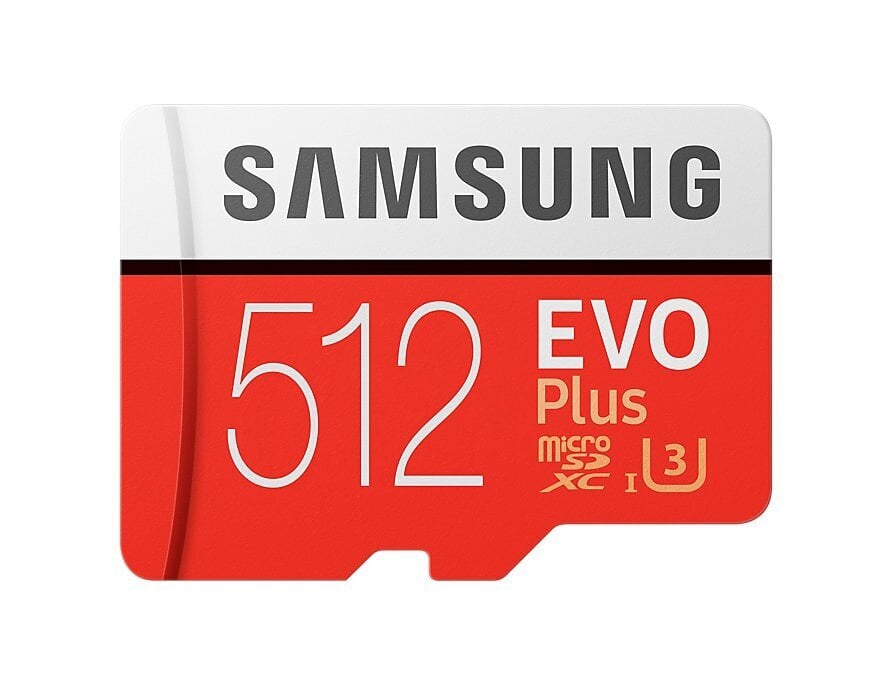 Samsung EVO PLUS 512GB MicroSD ar adapteri (MB-MC512HA/EU) cena un informācija | Atmiņas kartes fotokamerām | 220.lv