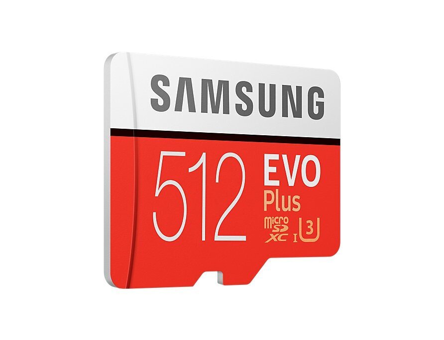 Samsung EVO PLUS 512GB MicroSD ar adapteri (MB-MC512HA/EU) cena un informācija | Atmiņas kartes fotokamerām | 220.lv