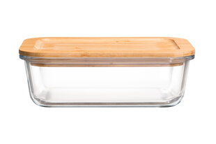 Maku стеклянный контейнер с бамбуковой крышкой, 1,04 л цена и информация | Посуда для хранения еды | 220.lv